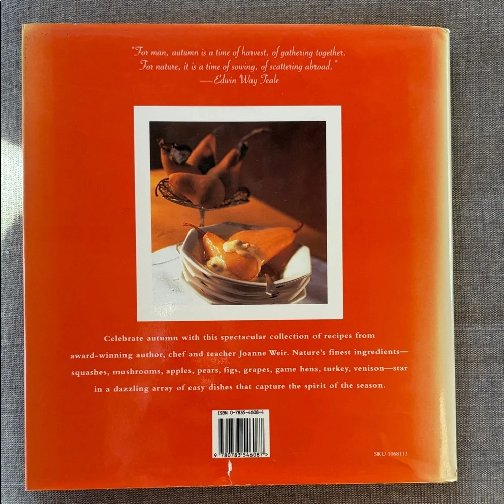 Vintage Williams Sonoma Nature's Bounty AUTUMN Hardcover Cookbook Color Photos
